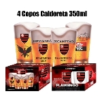 4 Copos Flamengo Caldereta Campeo Oficial
