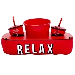 Almofada Porta Pipoca Relax Netflix Balde + 2 Copos Canudo